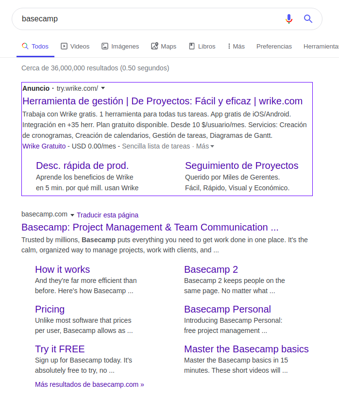 basecamp ads...