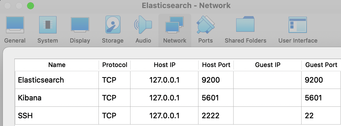 add host and guest port rules