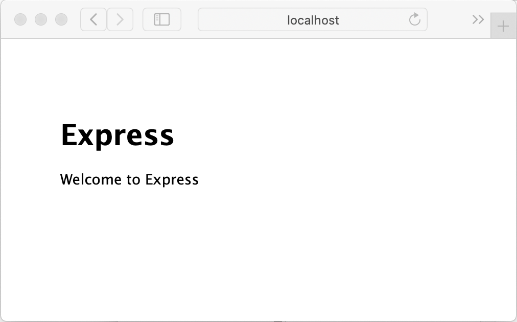 Express Welcome Page