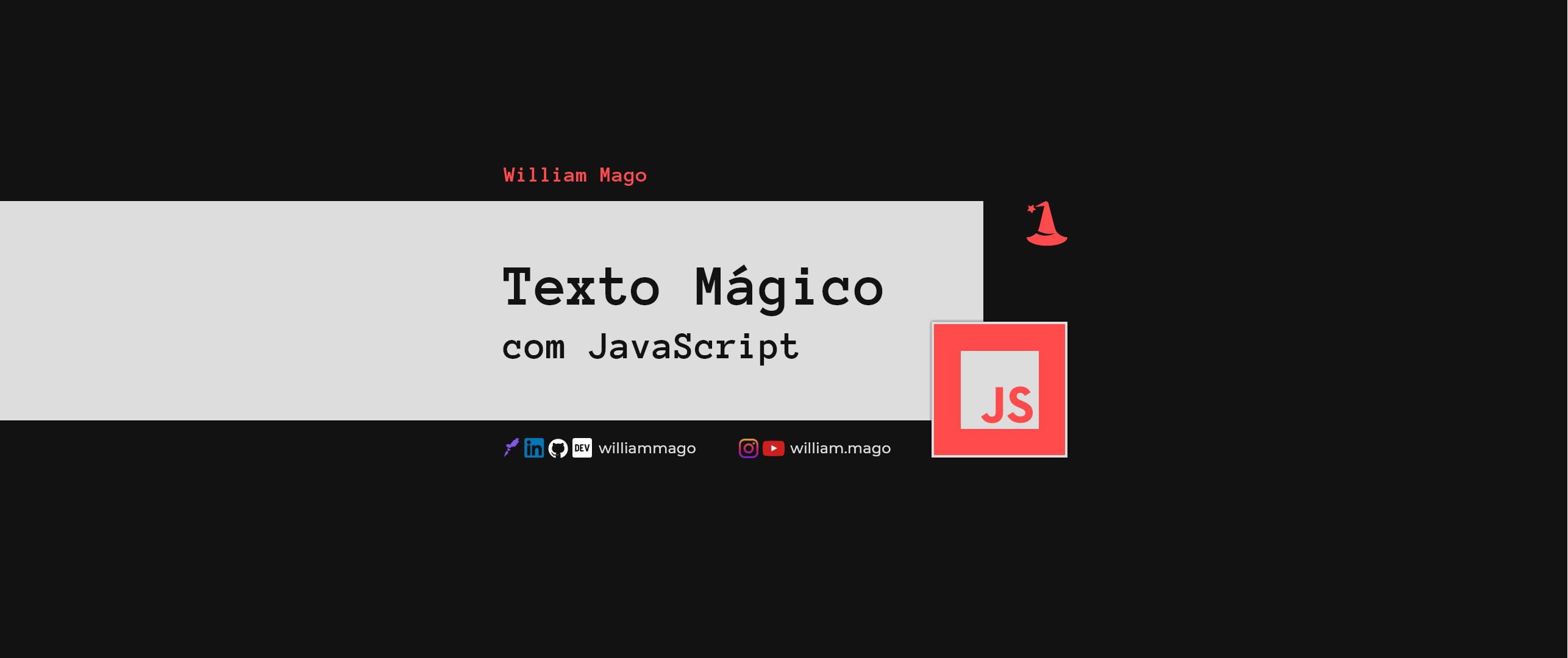 Texto “mágico” com JavaScript