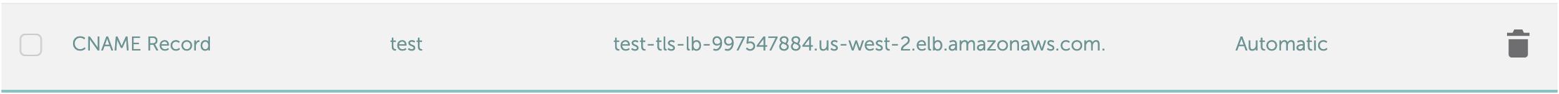 LB CNAME entry