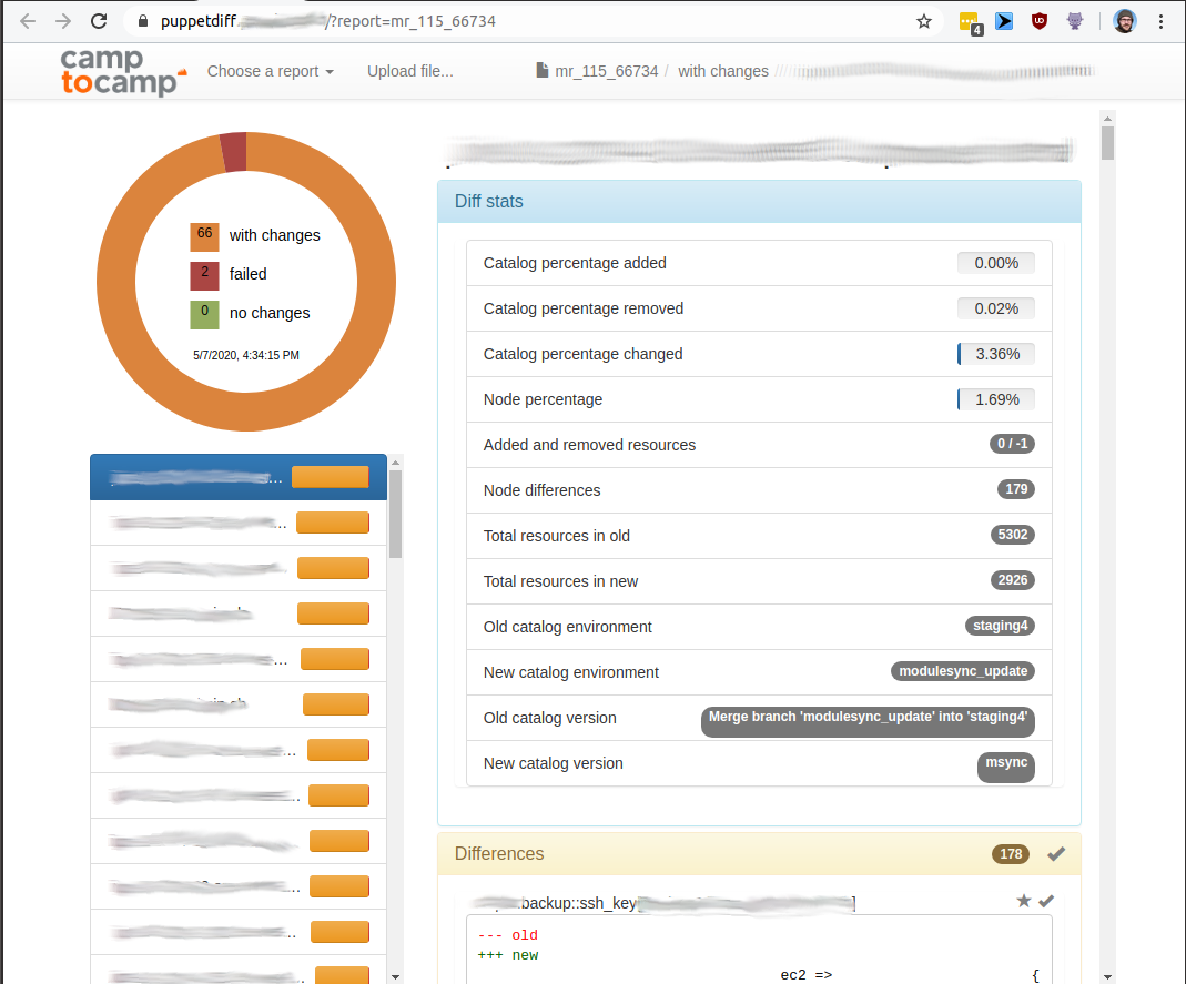 Puppet Catalog Diff Viewer
