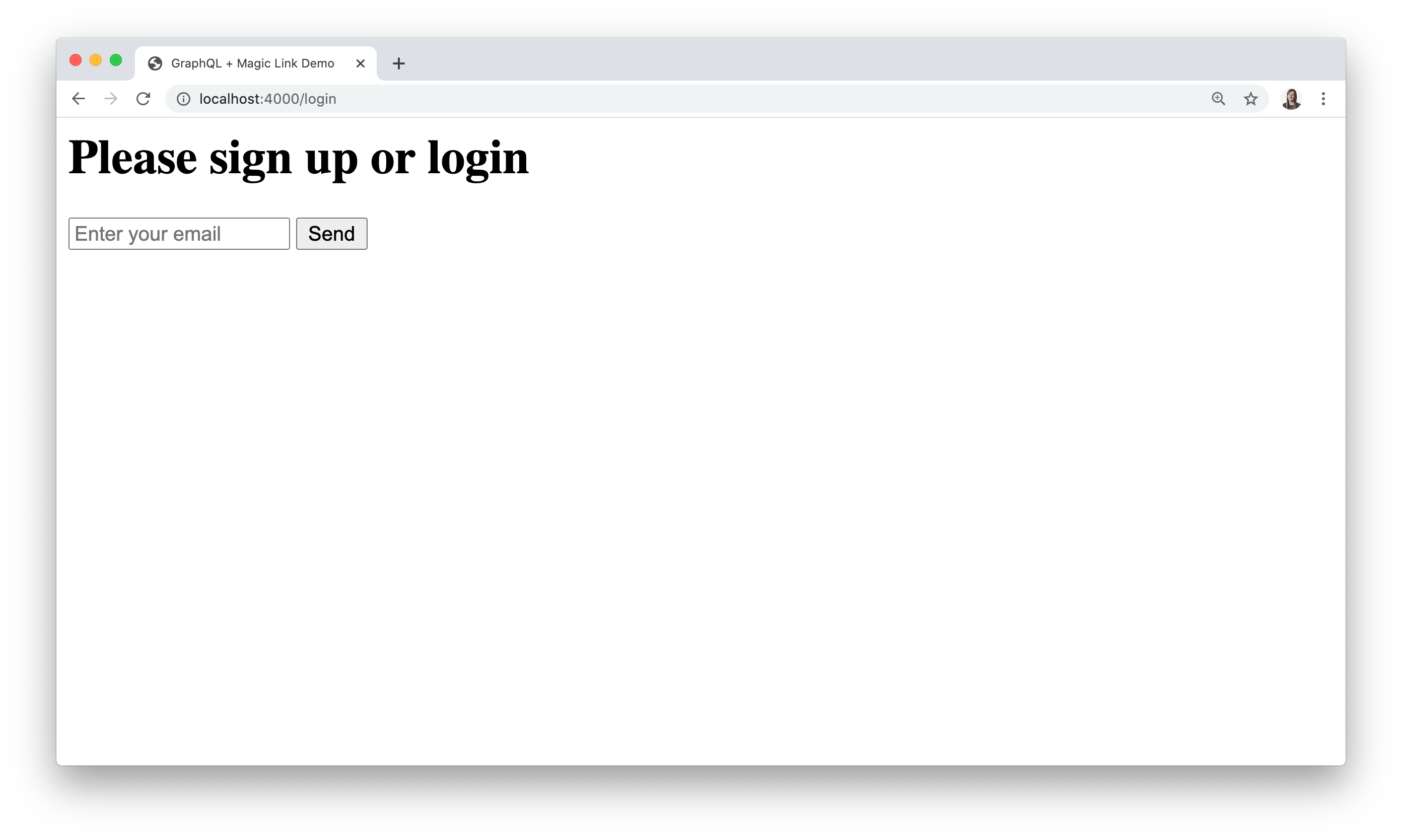 Basic log-in/sign-up form