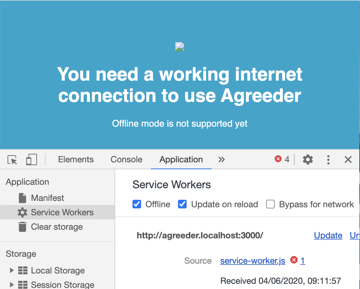 Offline page without image