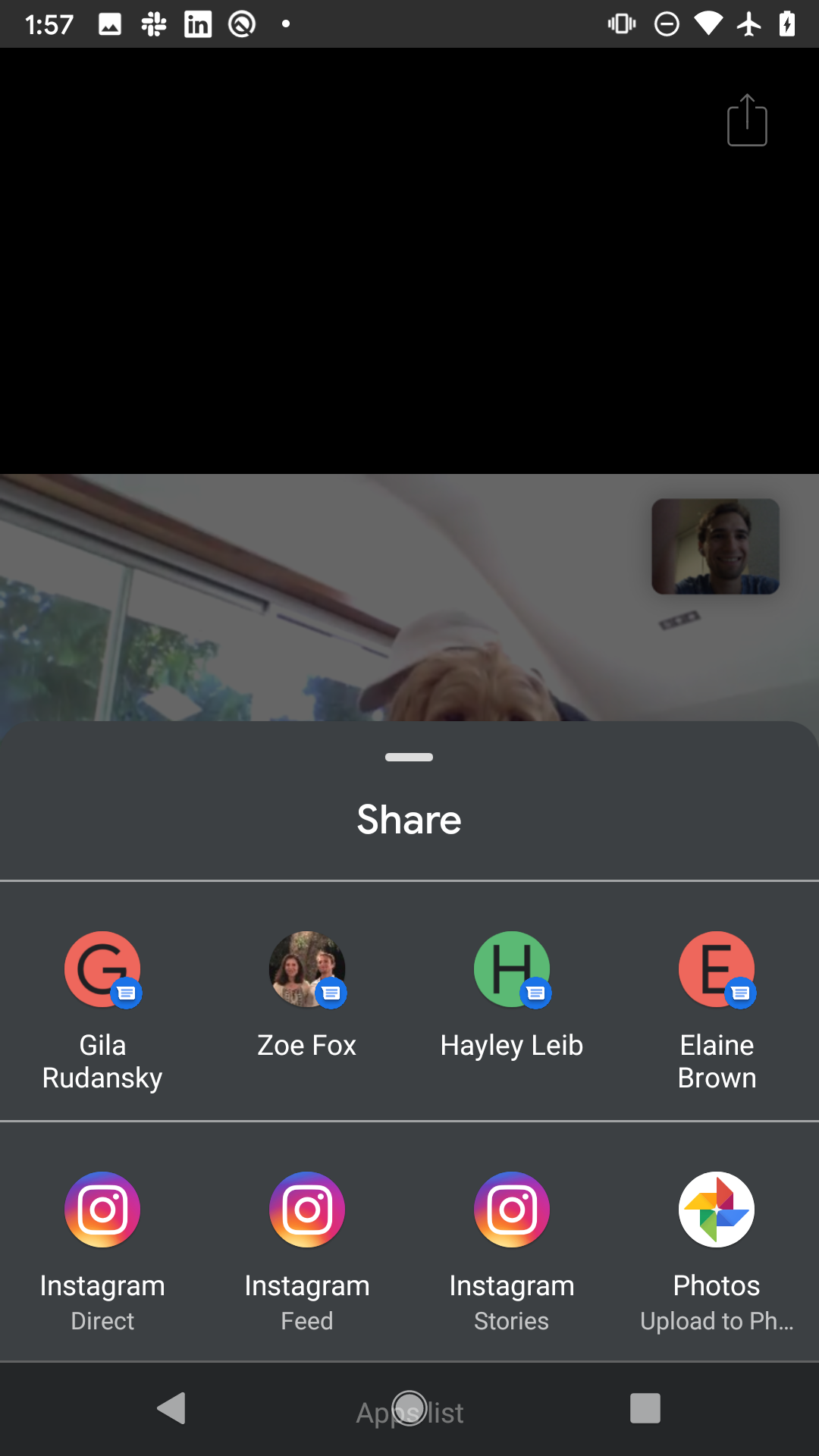 Android share sheet