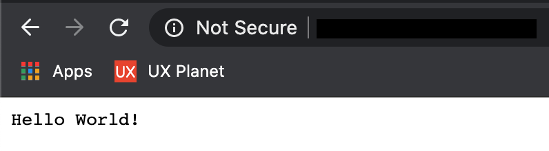 Not Secure Hello World