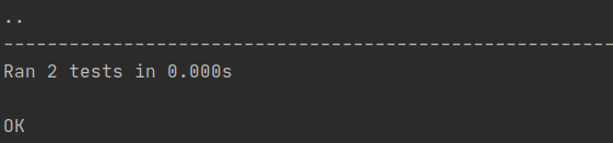 Two tests passed with success