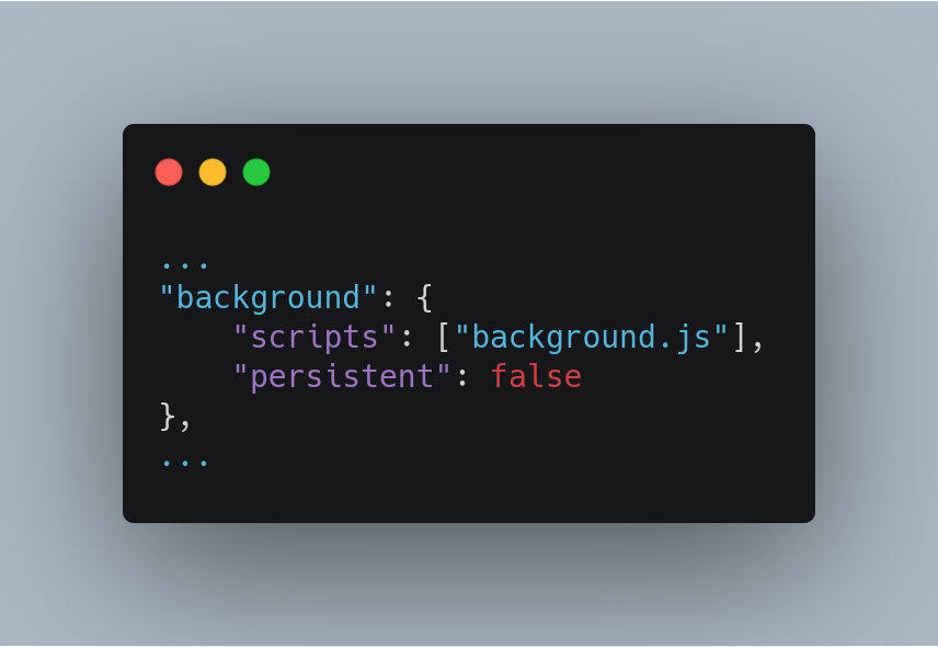 background.js on manifest.json!