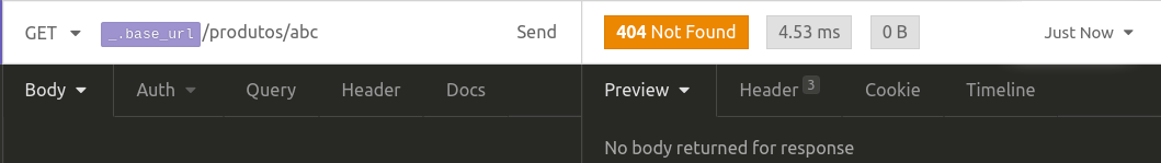 Request com restrição de tipo