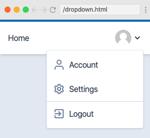 UI featuring a drop-down