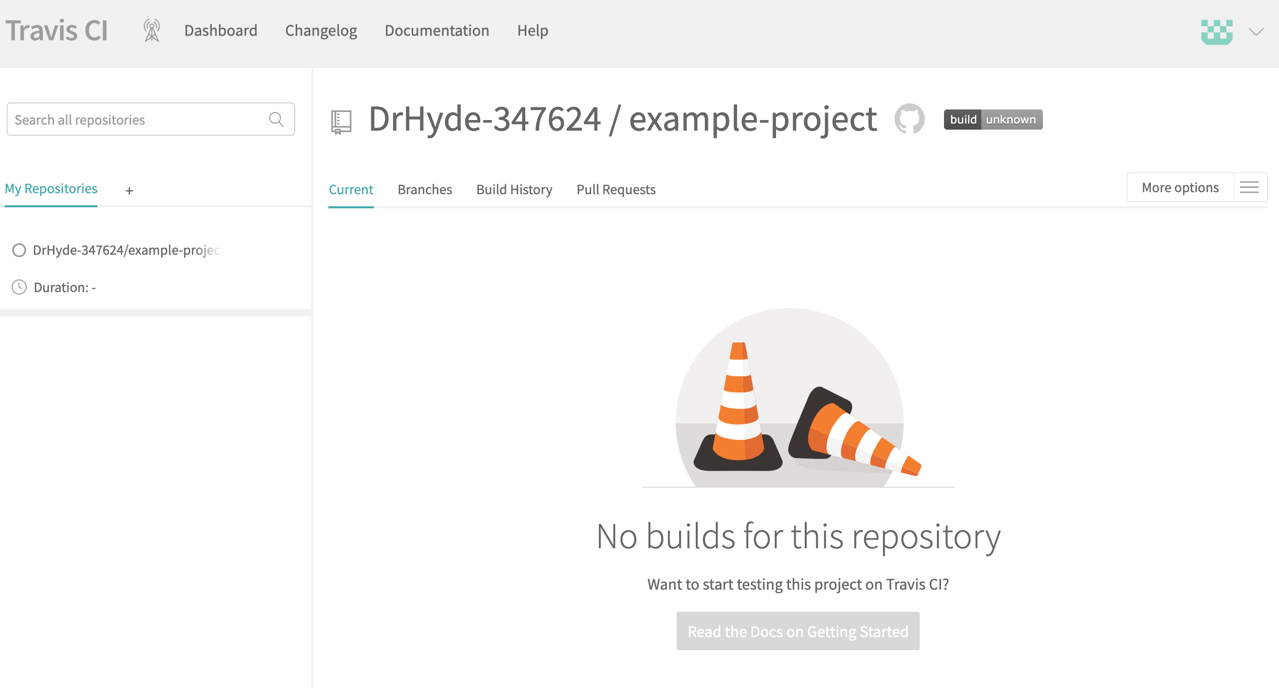Populated repository list
