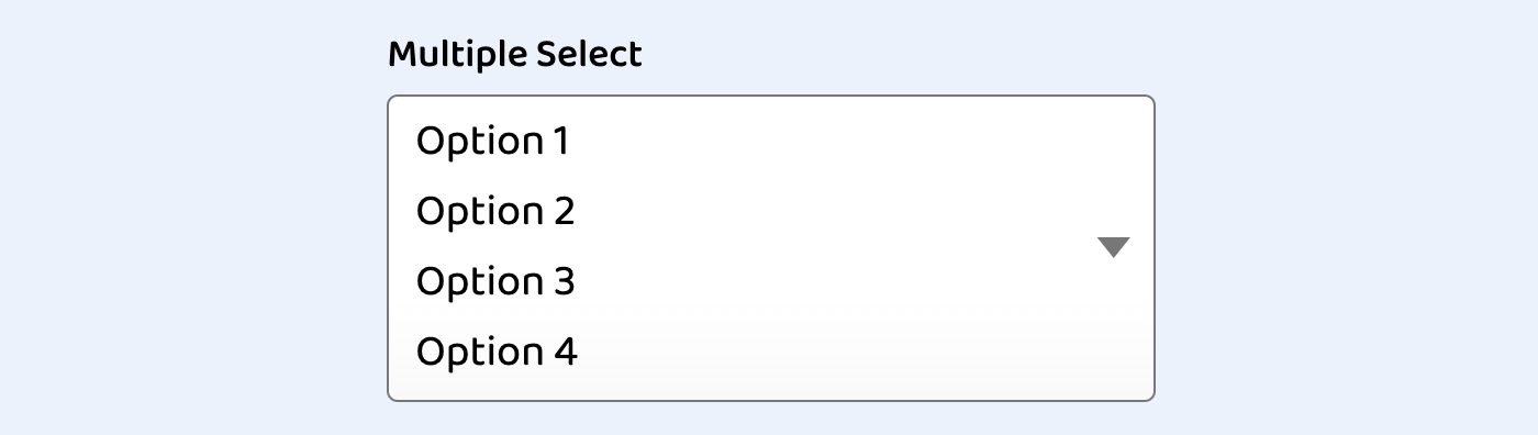 multiple select with inherited styles as previously defined