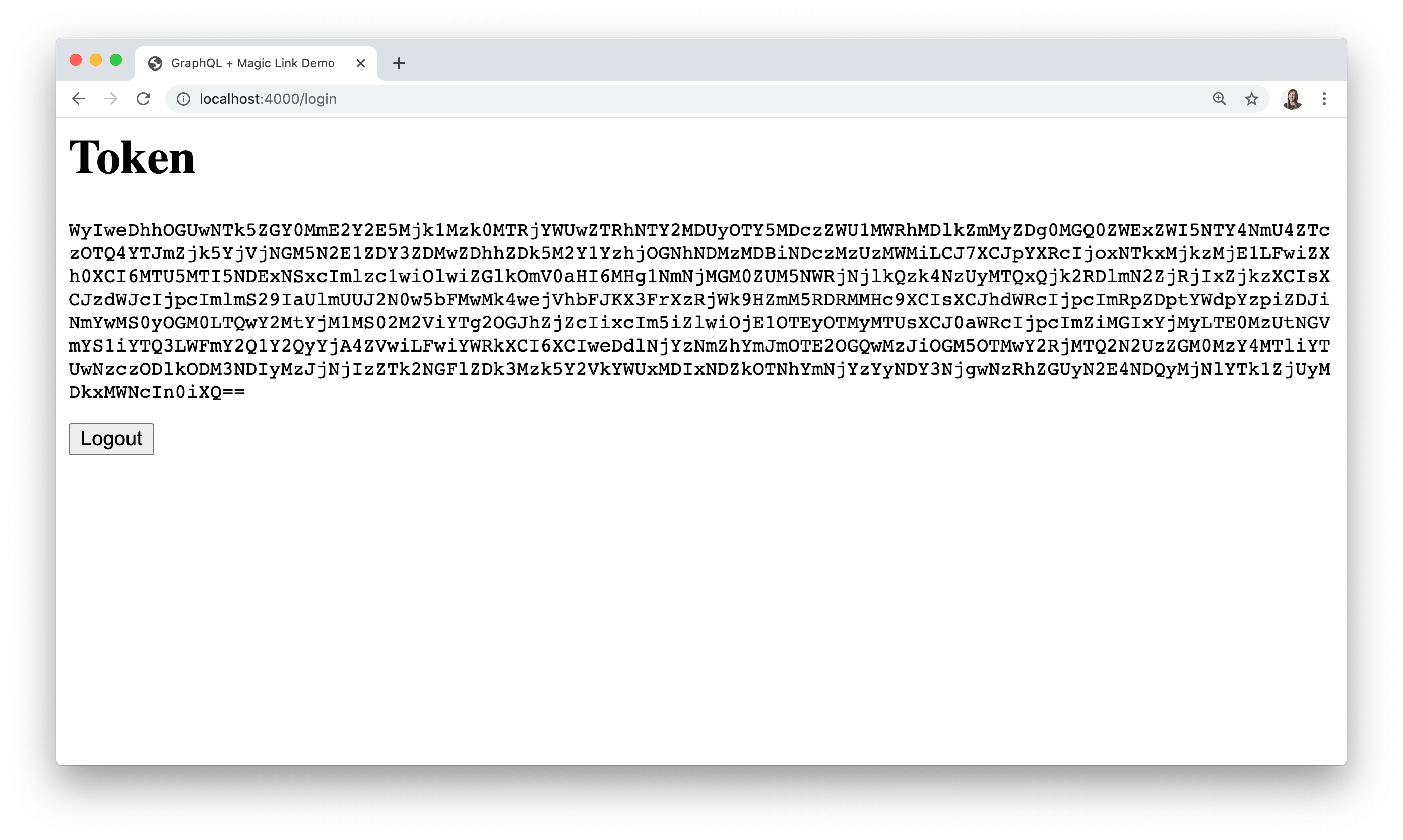 DID token rendered after sign-up