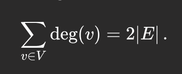 The degree sum formula