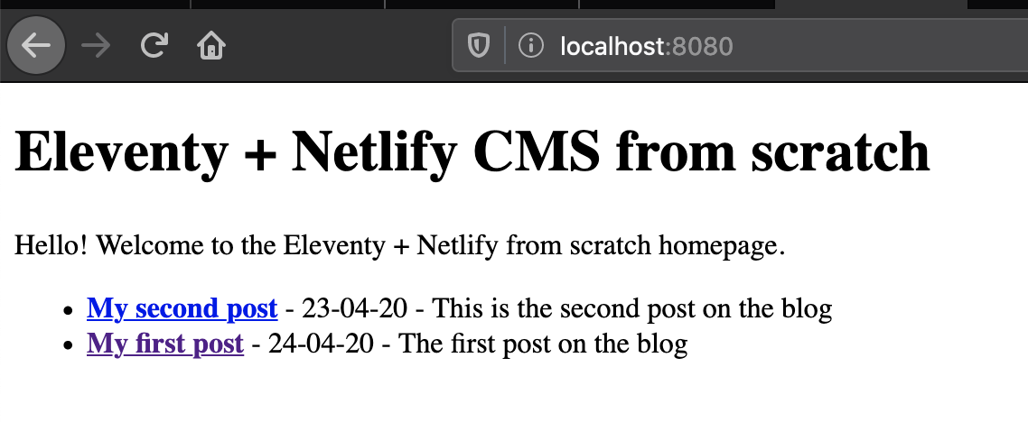 Eleventy + Netlify CMS Blog from scratch