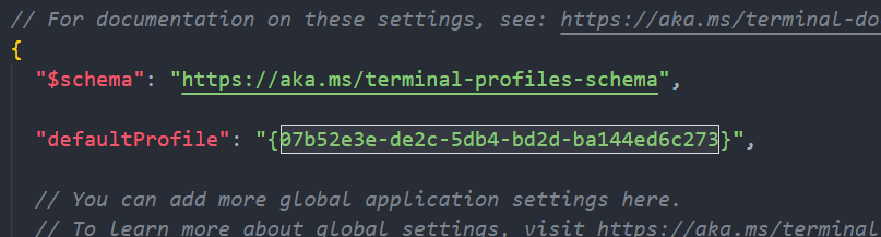 Terminal Settings