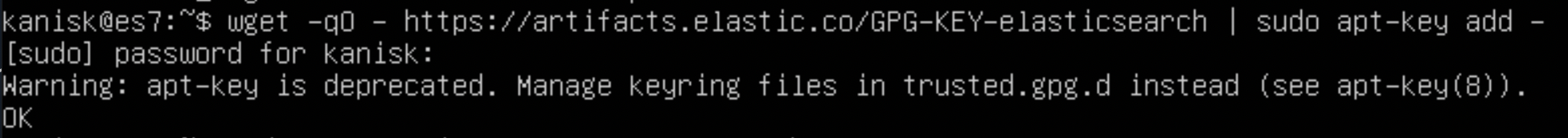 importing elastic gpg key before install
