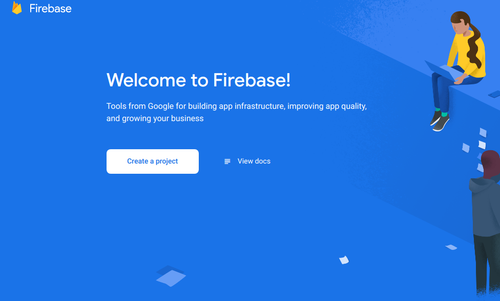 make new project in firebase