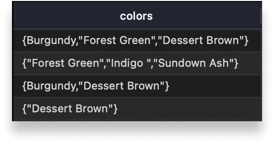 Color arrays