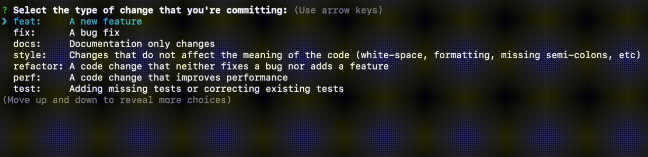 commitizen cli example