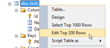 Edit Top 200 Rows