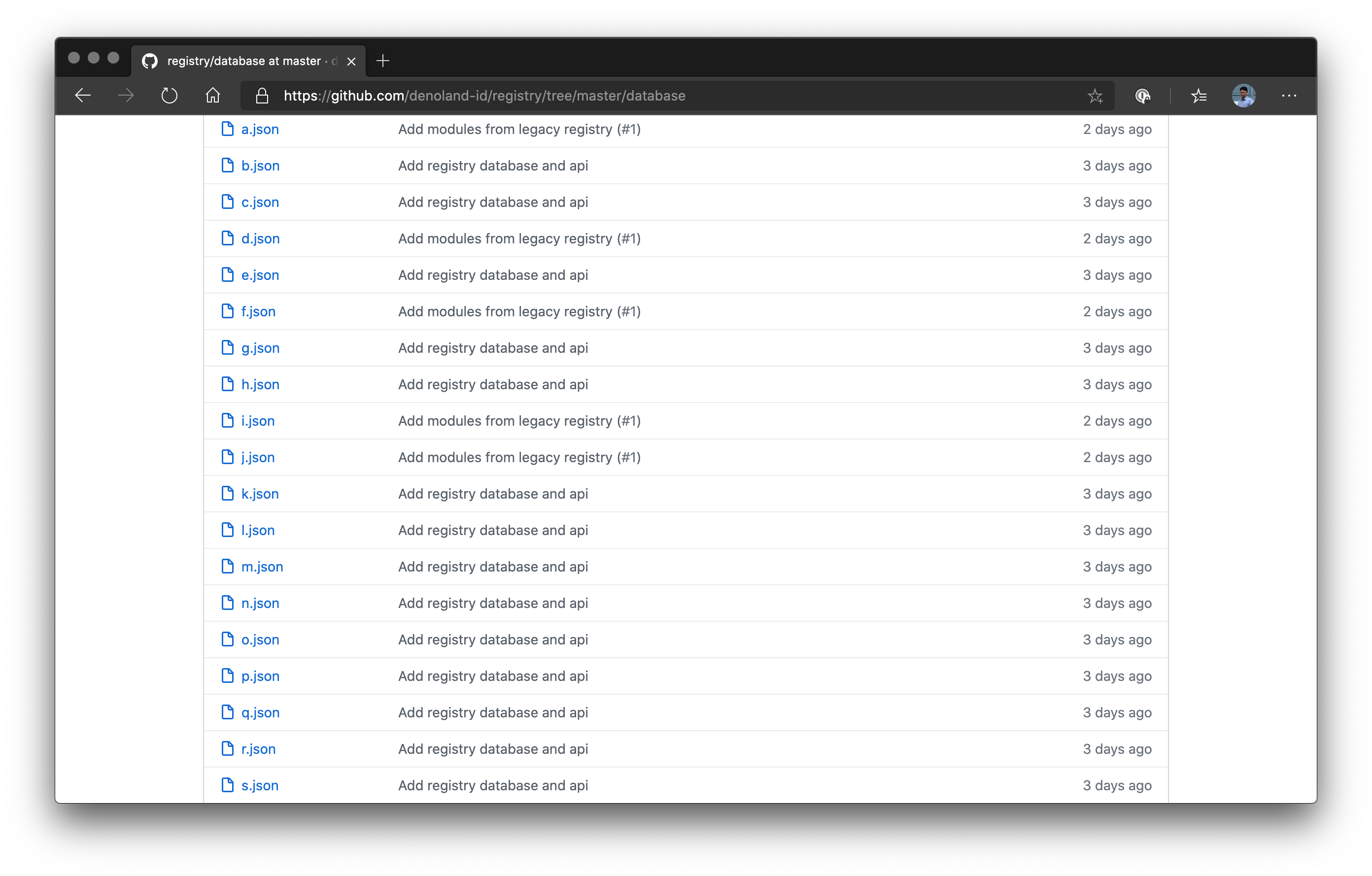 https://github.com/denoland-id/registry/tree/master/database