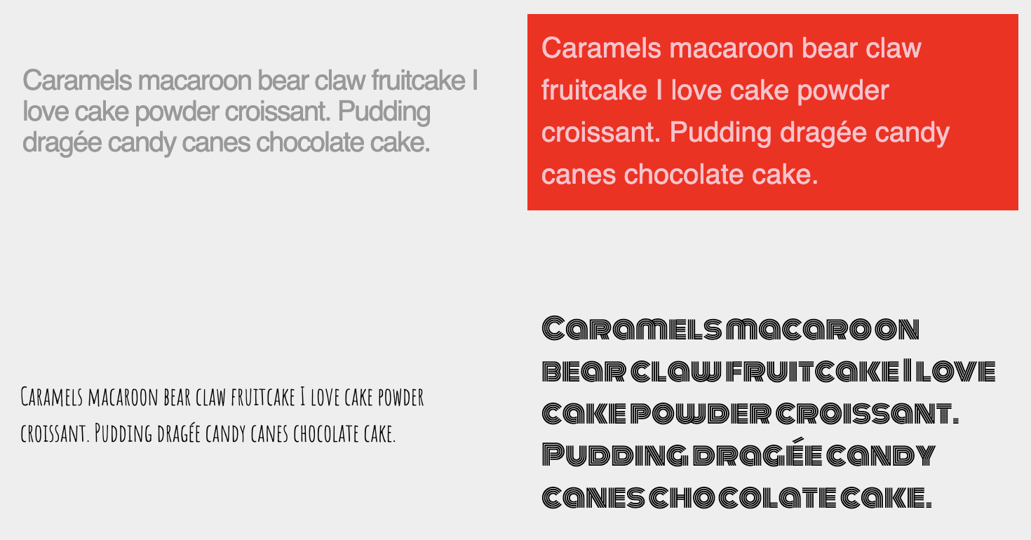 demo of poor text contrast