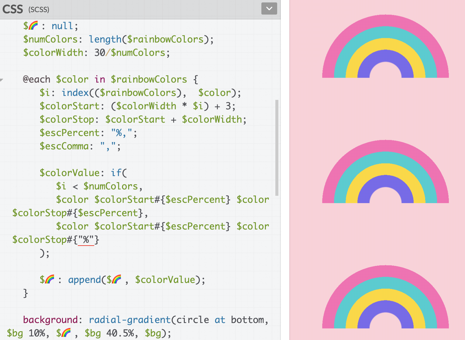 rainbow emoji as Sass variable name