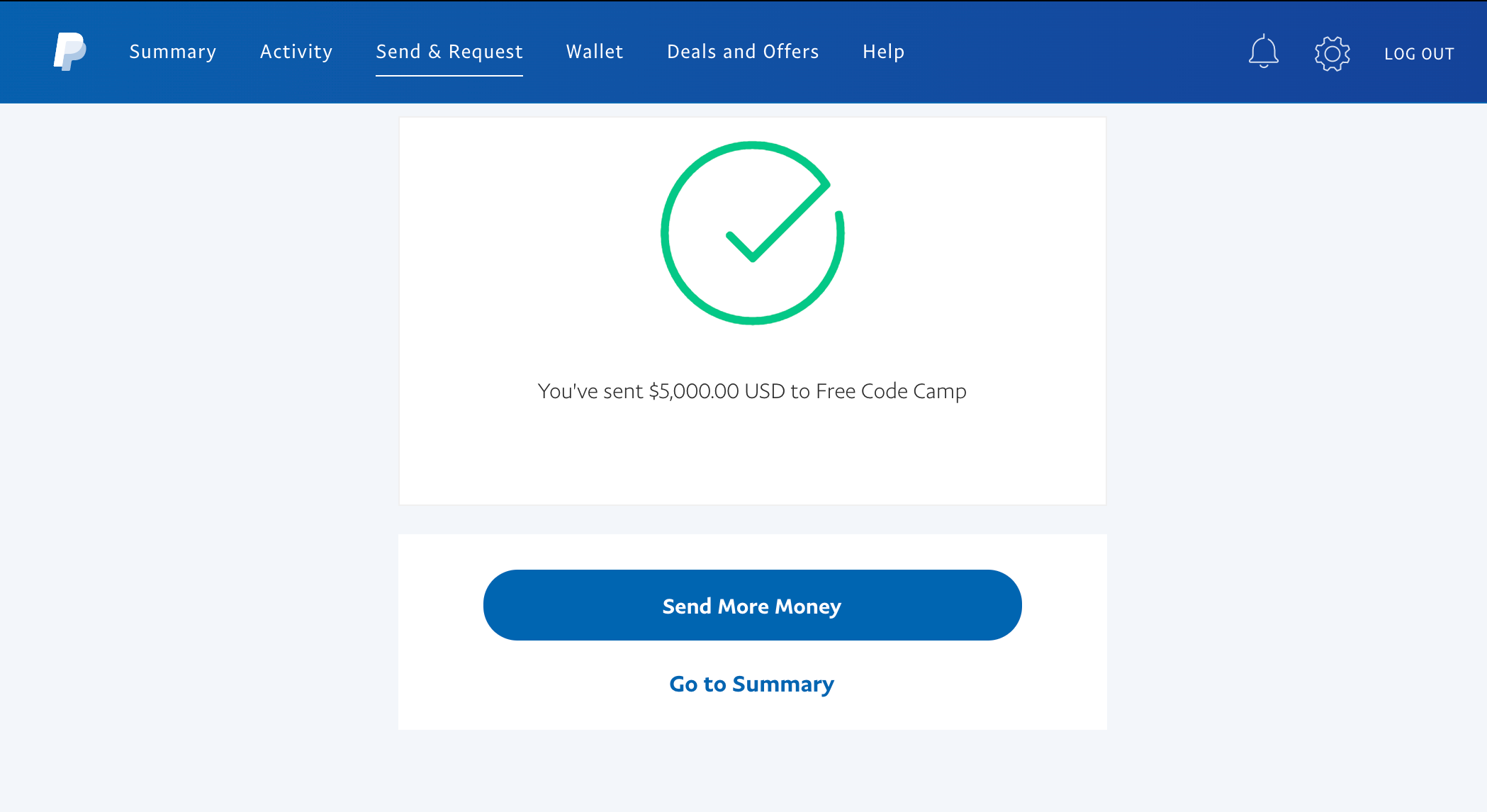 FreeCodeCamp donation