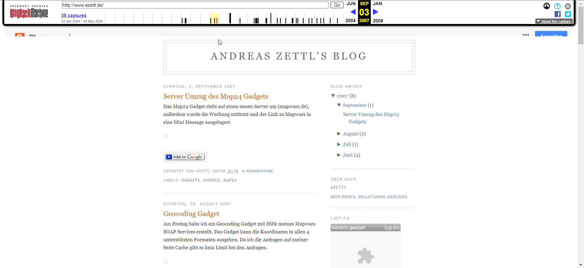 azettl.de 2007 Blogger