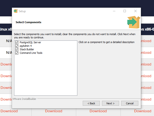 PostgreSQL components