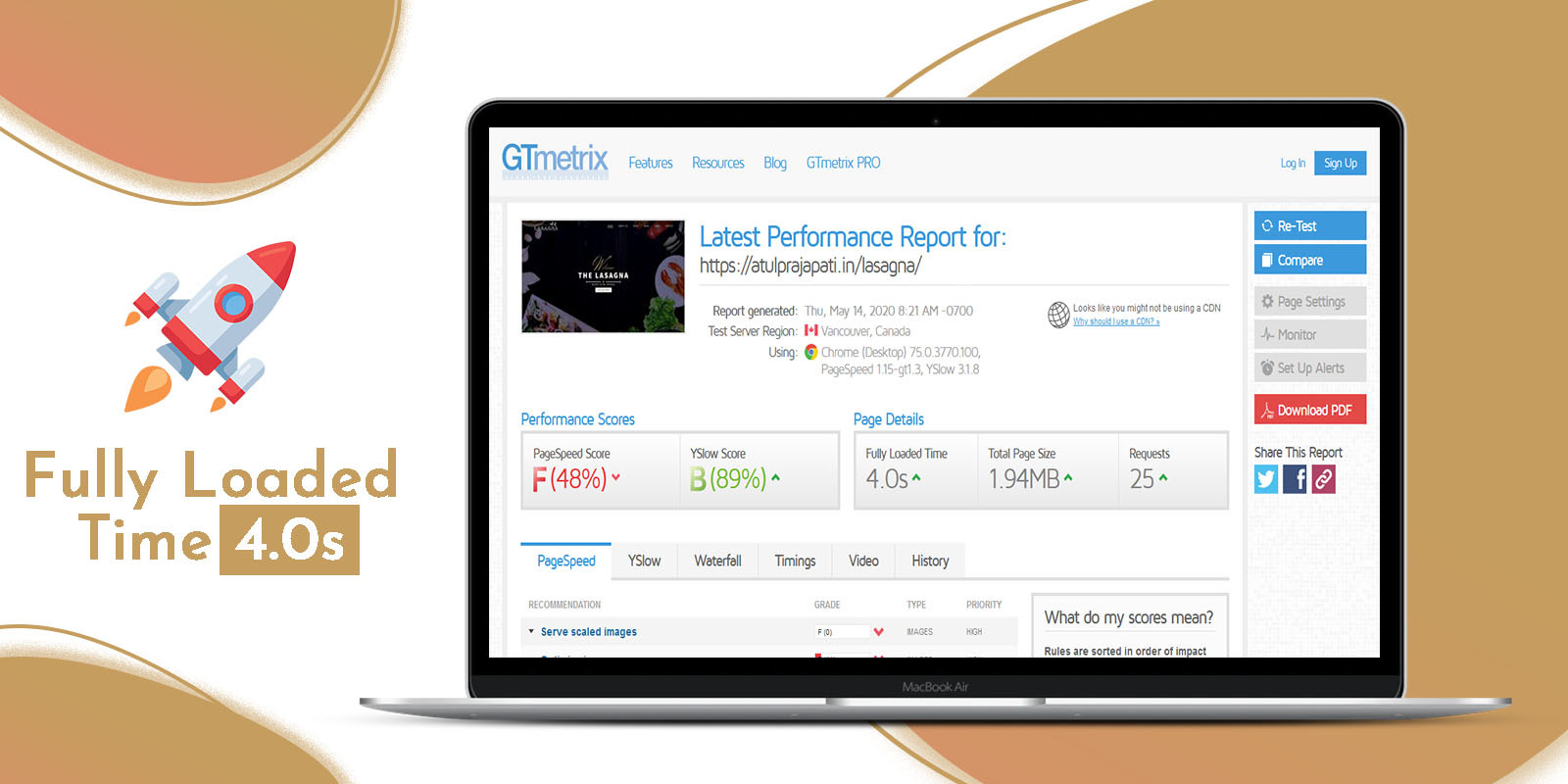 Lasagna restaurant website