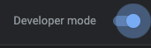 Developer mode toggle