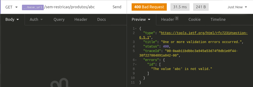 Request sem restrição