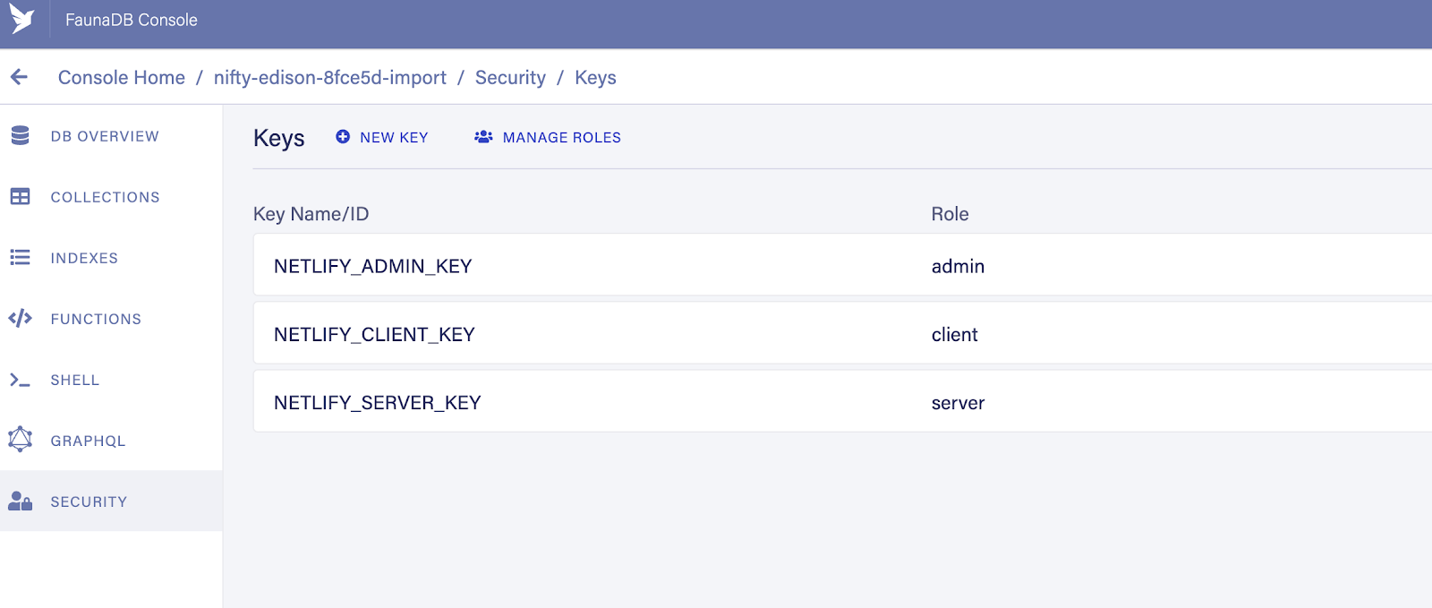 secrest keys in netlify app