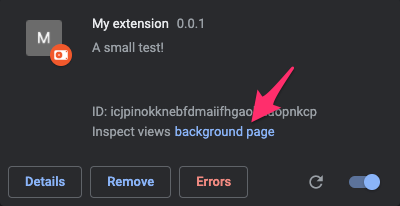 Access the background page