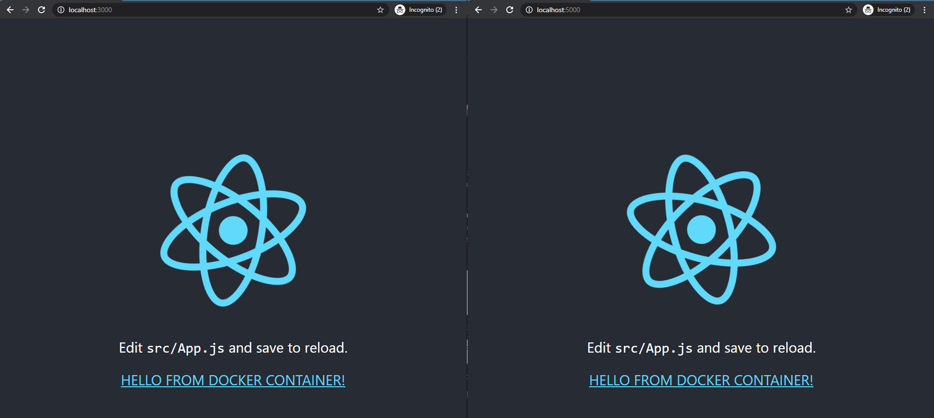 ReactBranchContainerExample