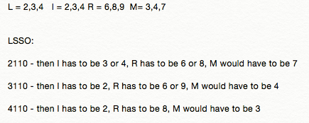 Some logic for what numbers the letters might stand for in the second division problem.