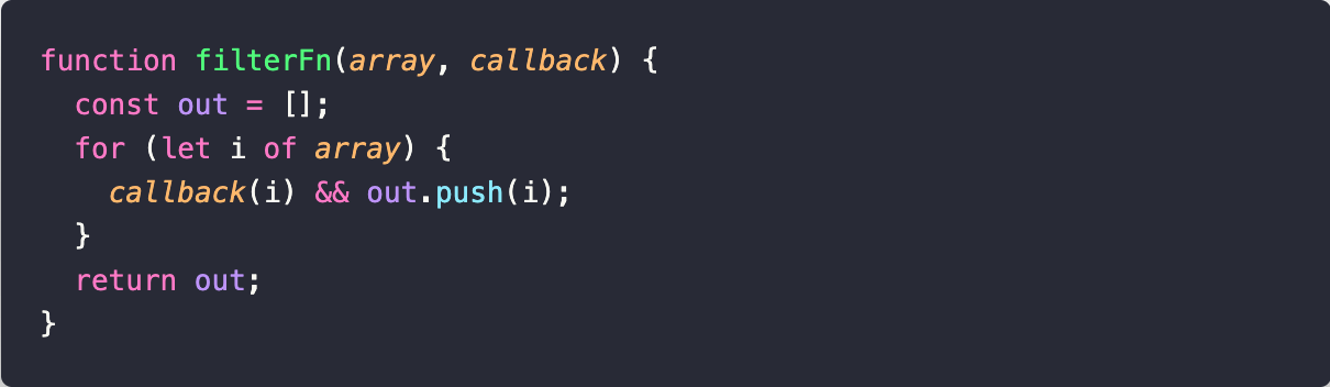 Array.filter() implementation