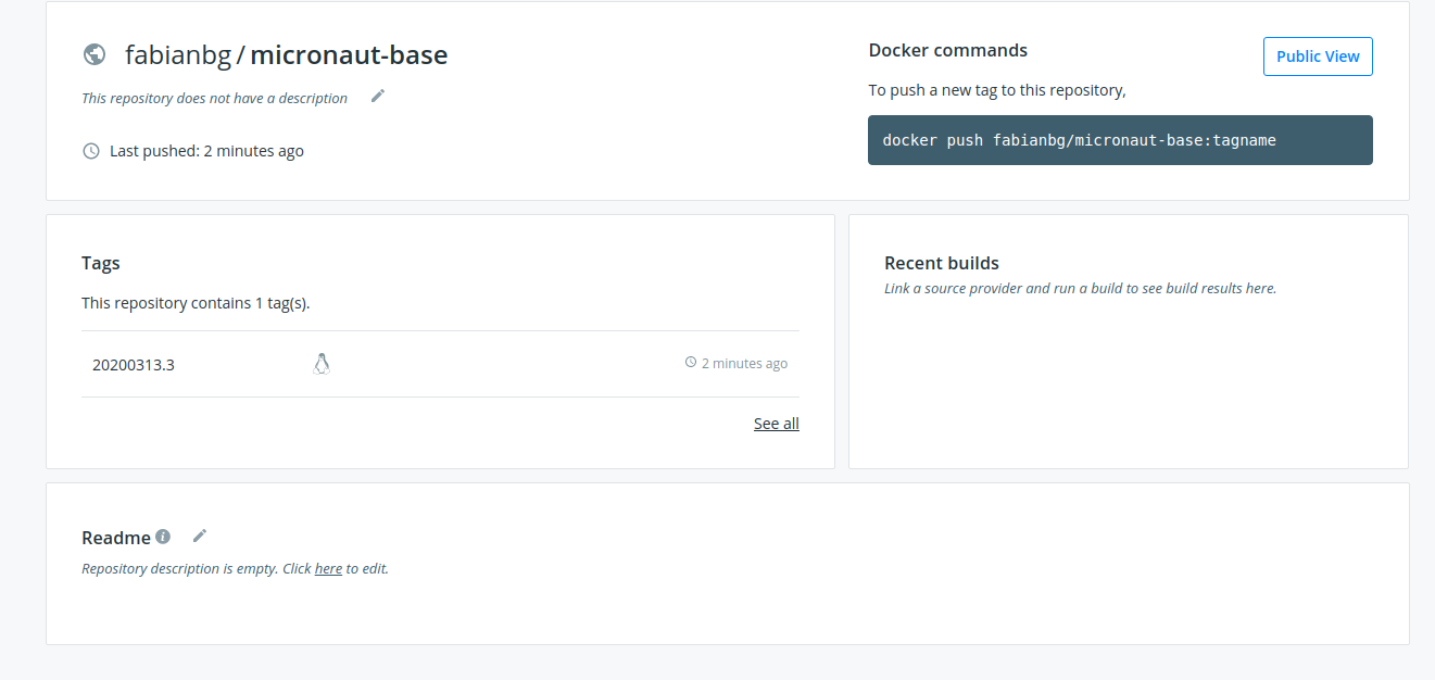 Docker image pushed