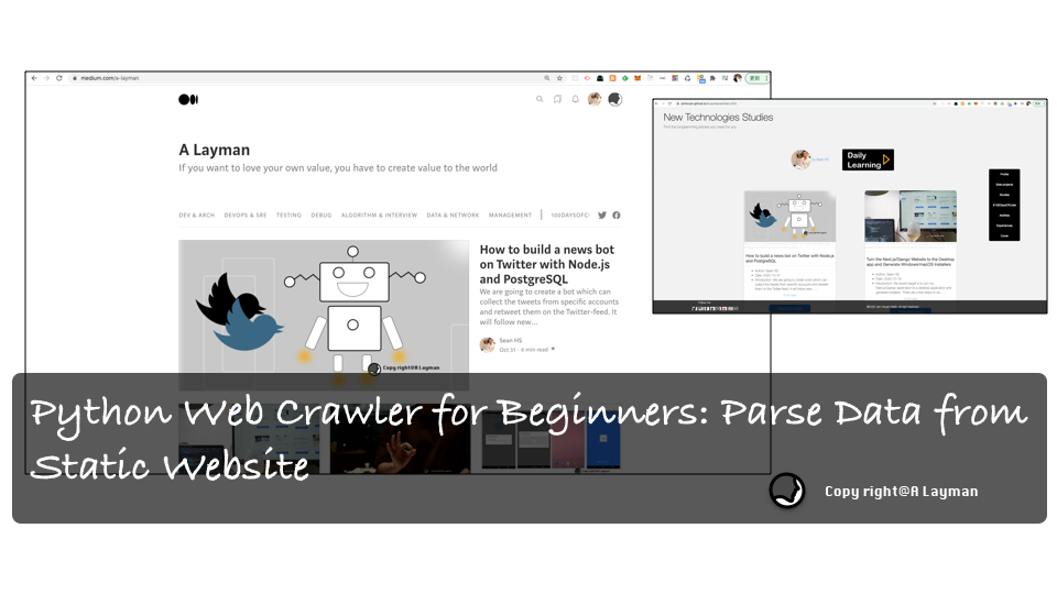 Day 45 of #100DaysOfCode: Python Web Crawler for Beginners: Parse Data from the Static Website
