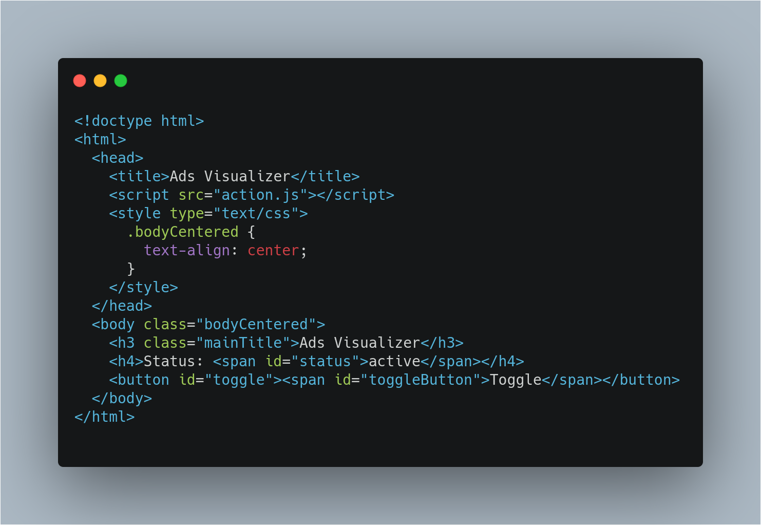 action.html's file contents