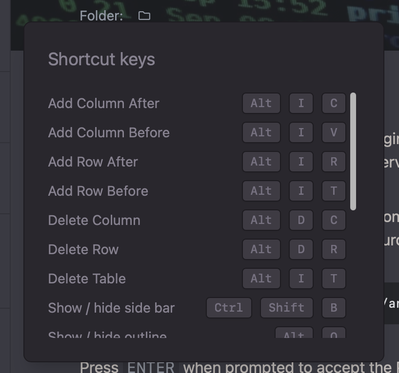 shortcuts