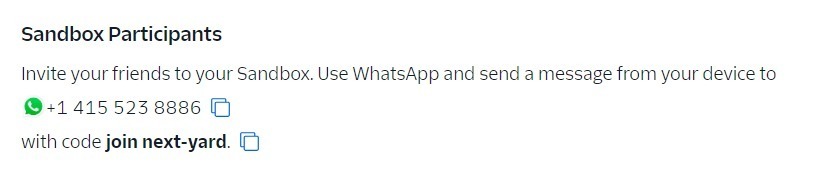 Whatsapp Sandbox