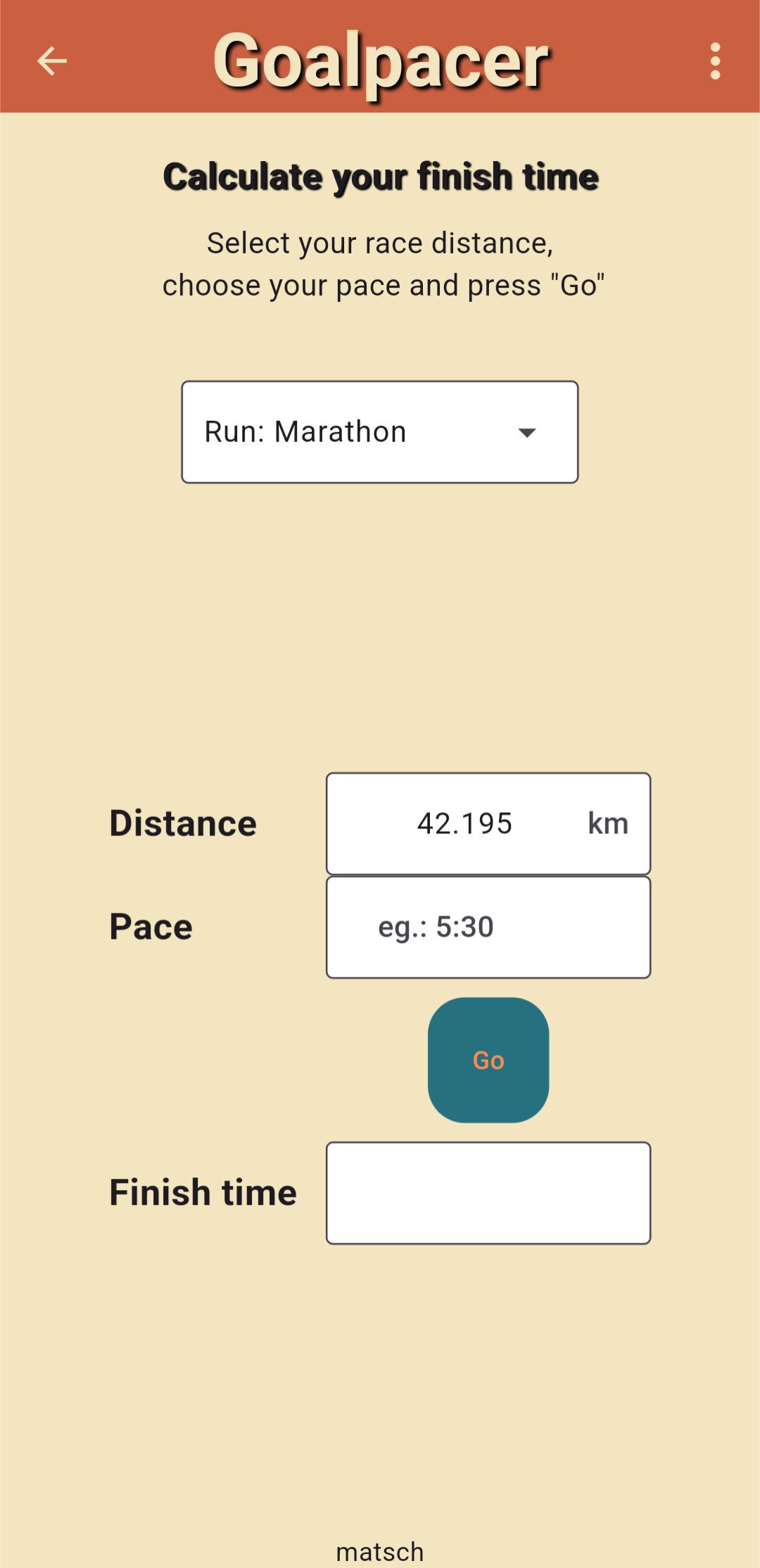 Finish Time Calculator