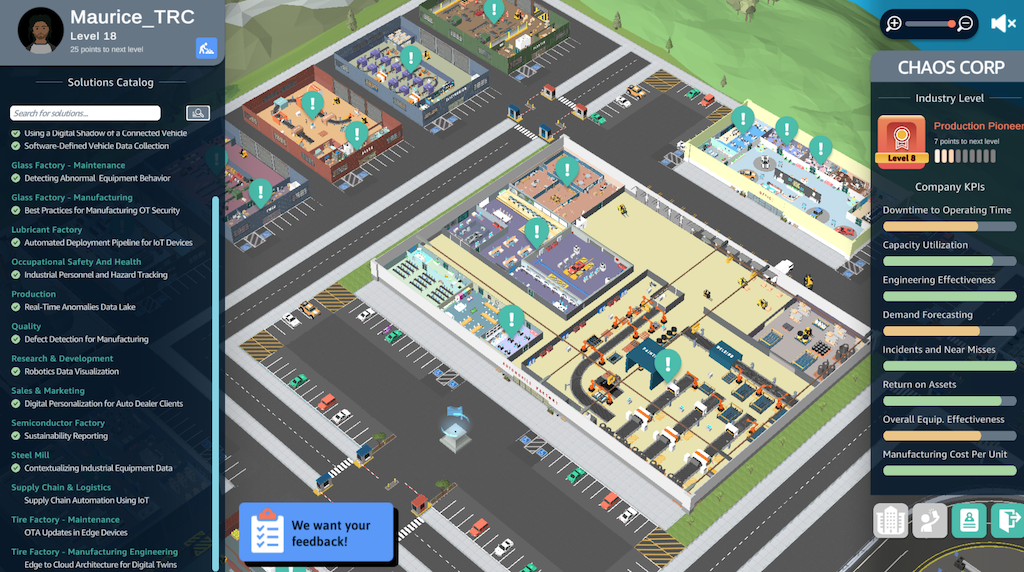 Industry Quest Main Interface