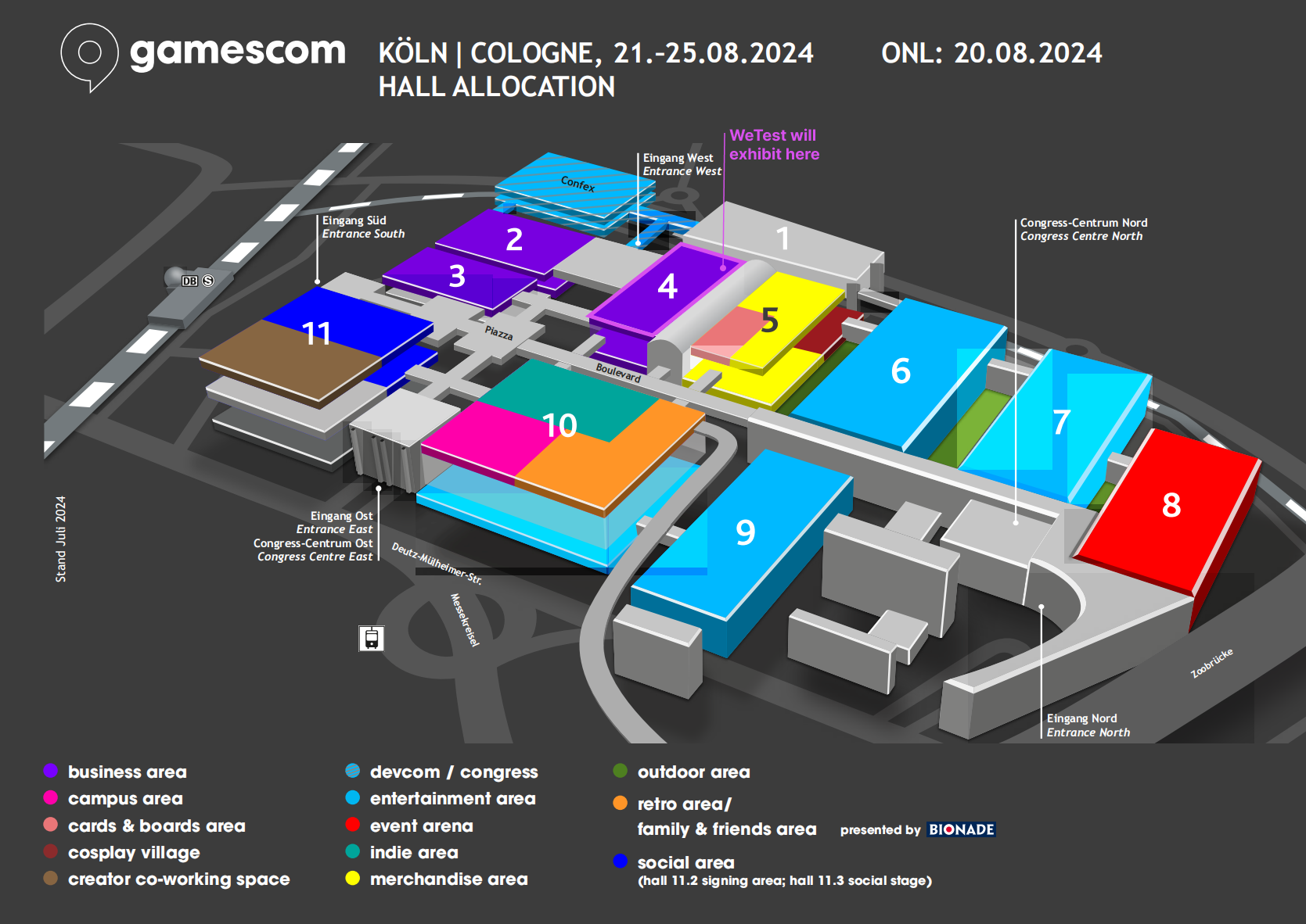 WeTest exhibit location