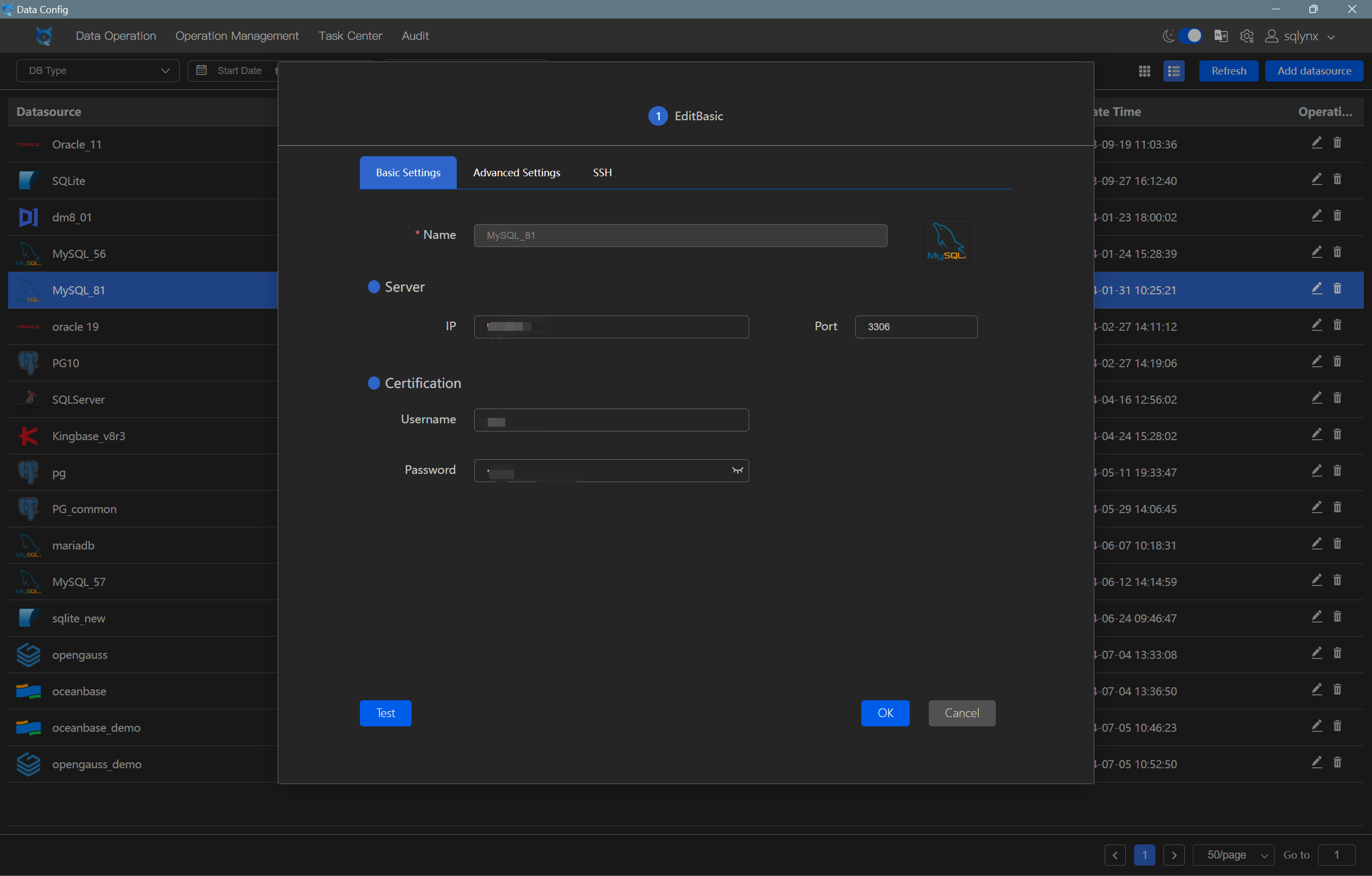 Add MySQL Data Source