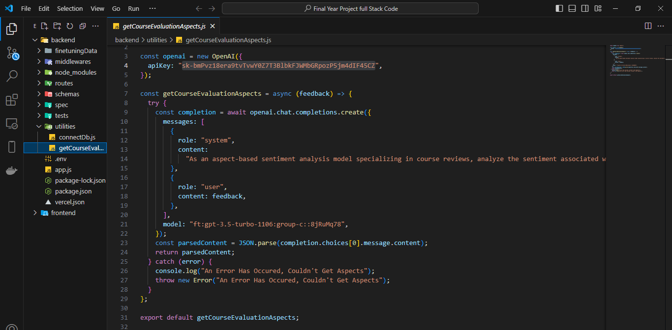 _image showing the inference API to open AI to get course aspects_