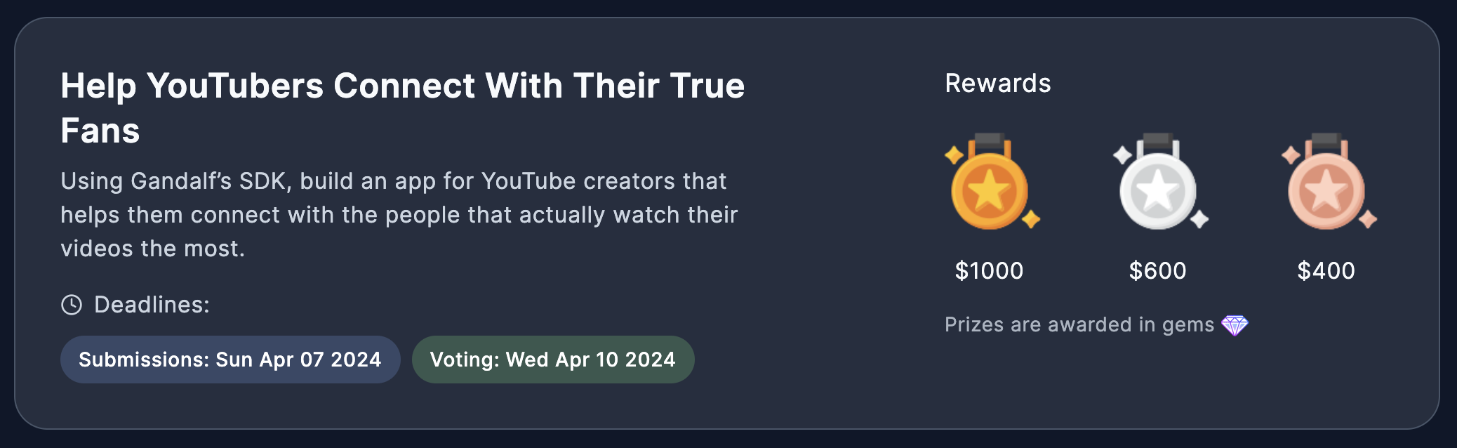 Bounty #1 - Help YouTubers Connect With Their True Fans